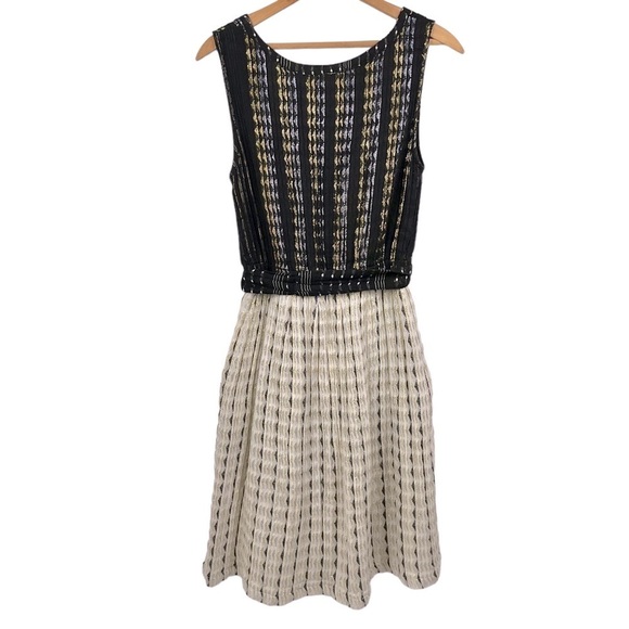 ACE & JIG Metallic Pintuck Tied Waist A-Line Dress - Picture 5 of 13